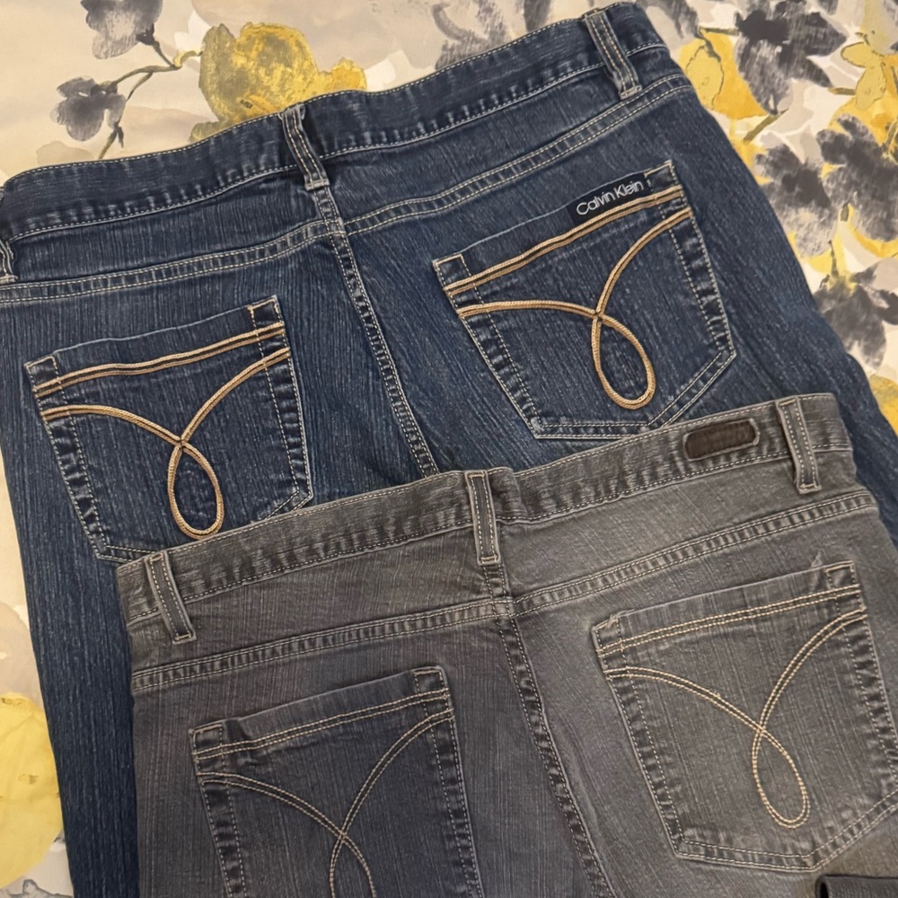 Calvin Klein Jeans 2 Pair Black & Blue Skinny Jeans